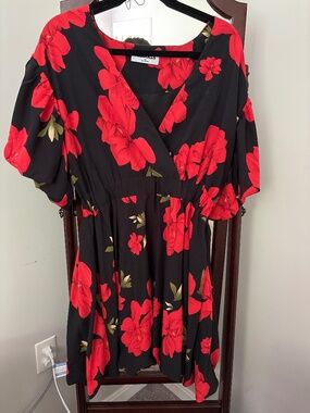 Rebdolls red floral dress